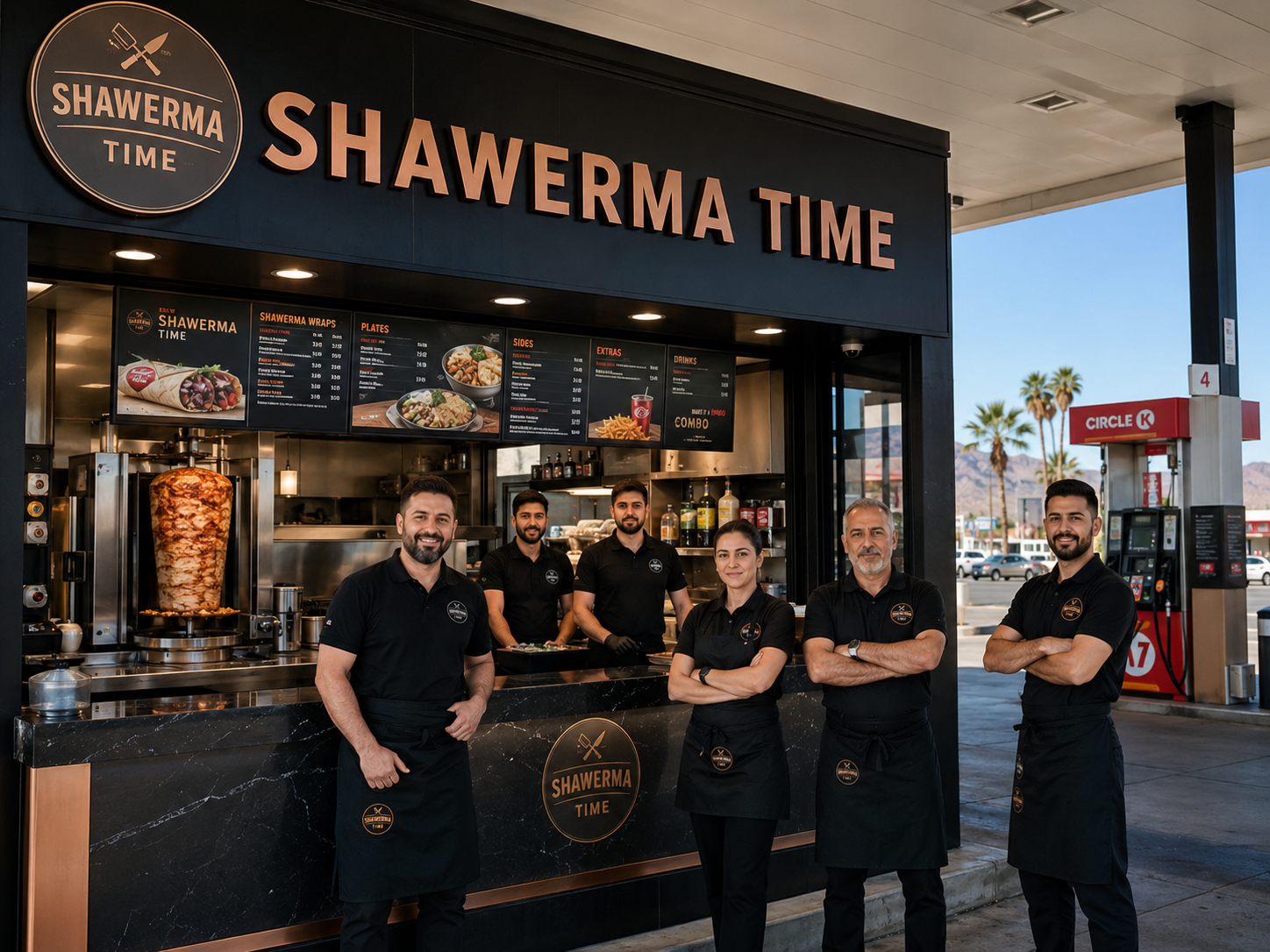 SHAWARMA TIME team assembled outside the Arizona branch